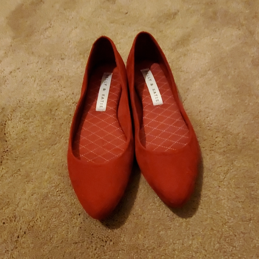 Kelly & Kate Red Flat Shoes